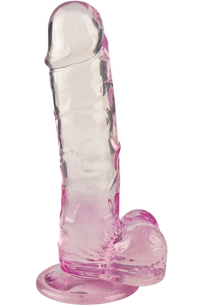 Crystal Pleasures Zweifarbiger Rosa Dildo 18 cm - Dildo 2
