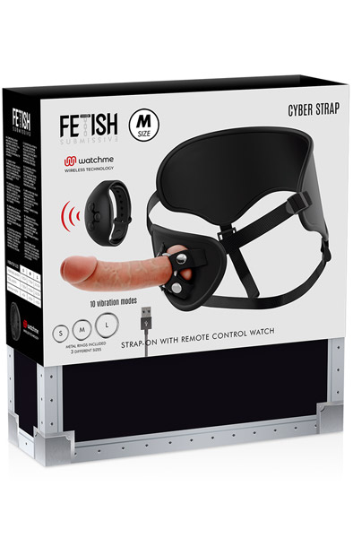 Cyber Strap Fernbedienungsgeschirr 19,5 cm - Umschnalldildo mit Geschirr 3