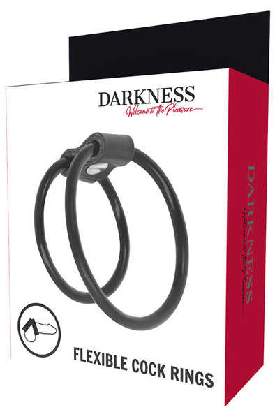 Darkness Duo Ringe für den Penis - Penis- und Hodensackringe 3