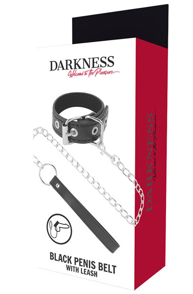 Darkness Penisring mit Riemen - Penis-Strecker mit Leine 2