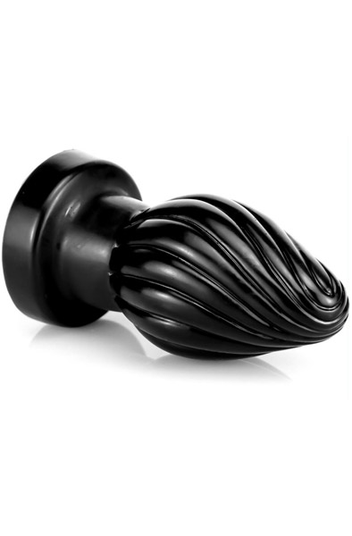 Darksil Spiral Plug M Schwarz 11 cm - Extra dicker Analplug 2