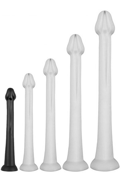 Darksil Wal Dildo Klein Schwarz 38 cm - Extra langer Anal-Dildo 1