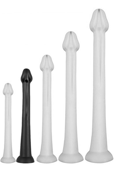 Darksil Whale Dildo Mittelgroß Schwarz 40 cm - Extra langer Anal-Dildo 1