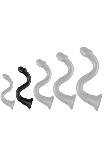 Darksil Whale Dildo Mittelgroß Schwarz 40 cm - Extra langer Anal-Dildo 2