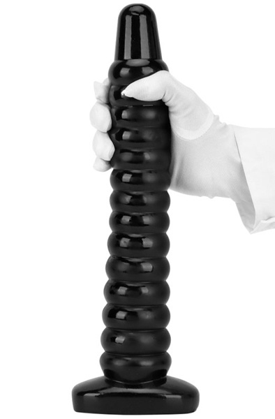 Darksil Worep Dildo Schwarz 35 cm - Extra dicker Anal-Dildo 1