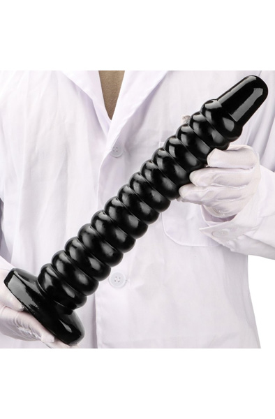 Darksil Worep Dildo Schwarz 35 cm - Extra dicker Anal-Dildo 2