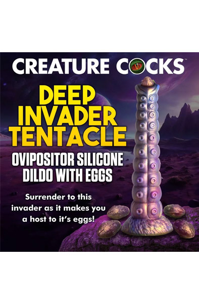 Deep Invader Tentakel-Dildo mit Eiern 29,5 cm - Drachen-Dildo 3