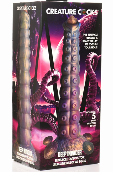 Deep Invader Tentakel-Dildo mit Eiern 29,5 cm - Drachen-Dildo 5