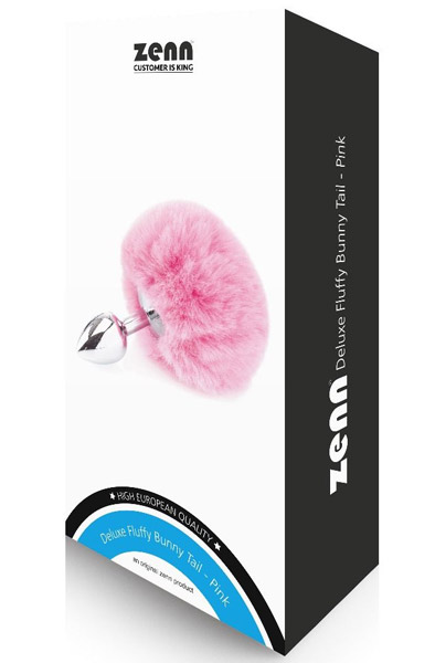 Deluxe Flauschiger Hasenschwanz in Rosa - Analplug in Tierform 2