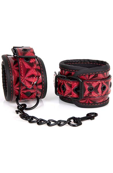 Diabolique Dunkle Handschellen Rot - Handschellen 1