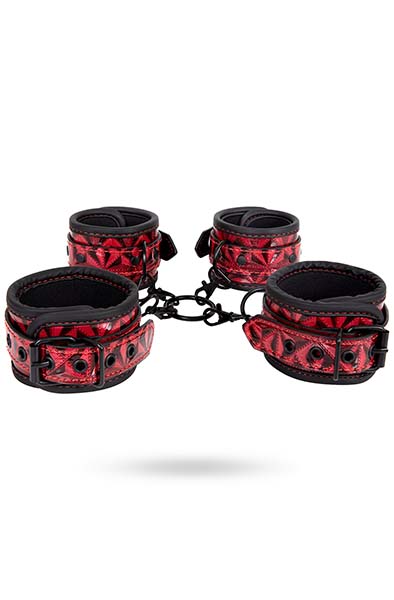 Diabolique Dunkler Hog-Tie mit Handschellen Rot - Hogtie 2