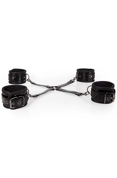 Diabolique Schwarzer Hog-Tie mit Handschellen - Hogtie 2