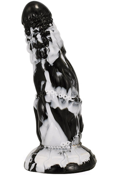 Dildo Fheniks Schwarz-Weiß 21 cm - Drachen-Dildo 2