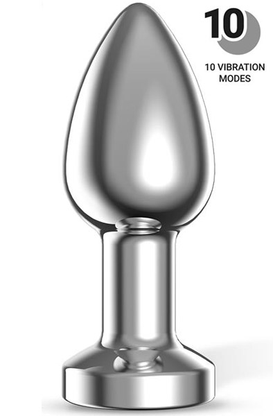 Dimpor Vibrierender Chrom Analplug Groß - Vibrierender Analplug 1