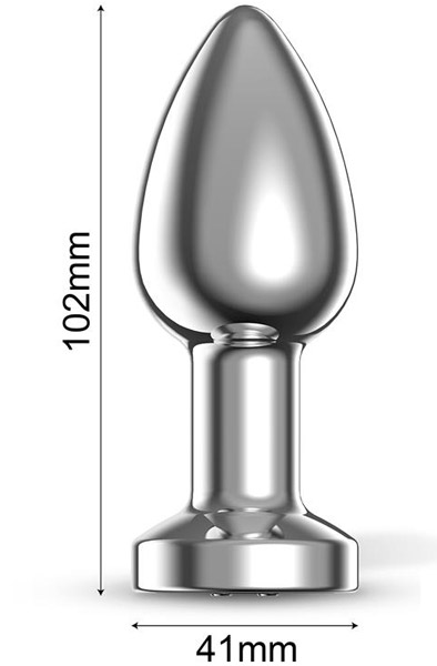 Dimpor Vibrierender Chrom Analplug Groß - Vibrierender Analplug 2