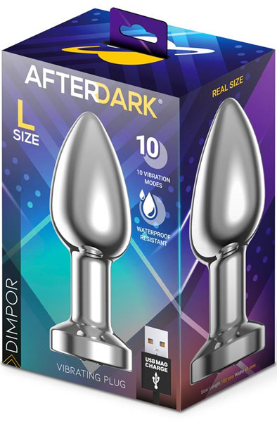 Dimpor Vibrierender Chrom Analplug Groß - Vibrierender Analplug 4
