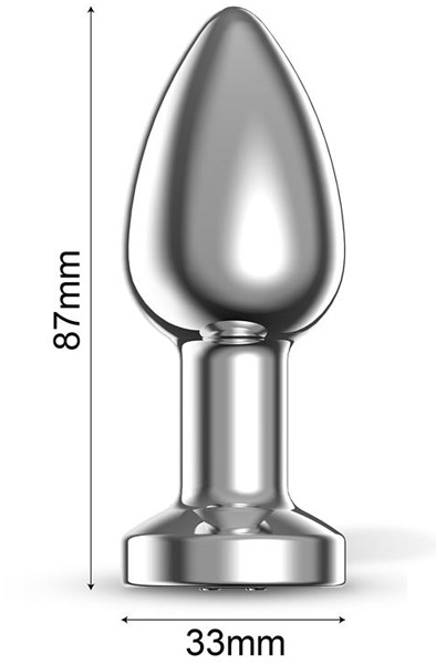Dimpor Vibrierender Chrom Analplug Mittelgroß - Vibrierender Analplug 2