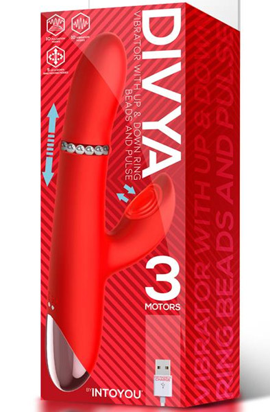 Divya Vibe mit auf- und abwärts bewegenden internen Ringperlen & Pulsation - Vibrator 4