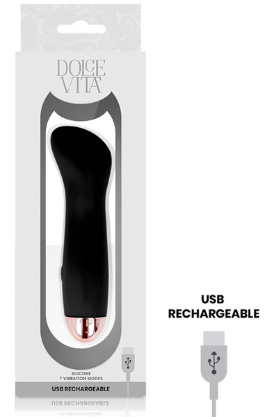 Dolce Vita Wiederaufladbarer Vibrator Schwarz 10-Geschwindigkeiten - Vibrator 2