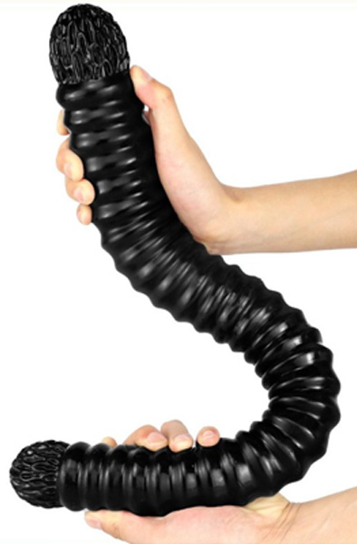 DoublePlayz Großer Tortos Dildo Schwarz 55 cm - Extra langer Anal-Dildo 1