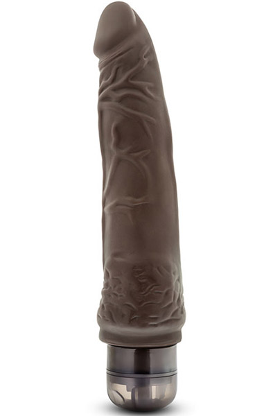 Dr. Skin Cock Vibe 7 Schokolade 21,5 cm - Vibrierender Dildo 1
