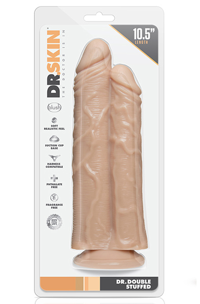Dr. Skin Dr. Double Stuffed Hautfarben 26,5 cm - Doppel-Dildo 2
