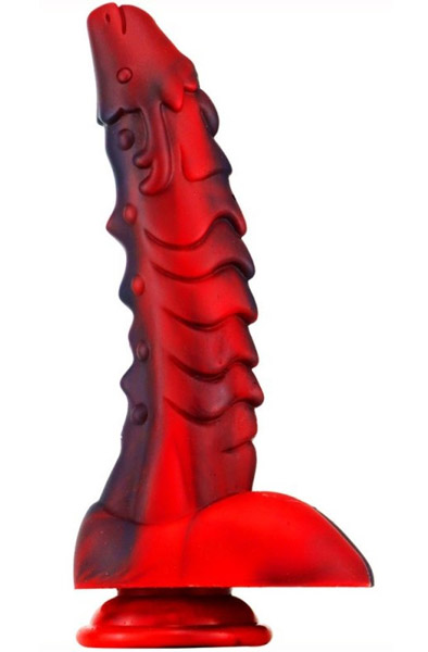 Dragon Dildo Sarkan Schwarz-Rot 19 cm - Drachen-Dildo 1