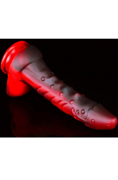 Dragon Dildo Sarkan Schwarz-Rot 19 cm - Drachen-Dildo 3