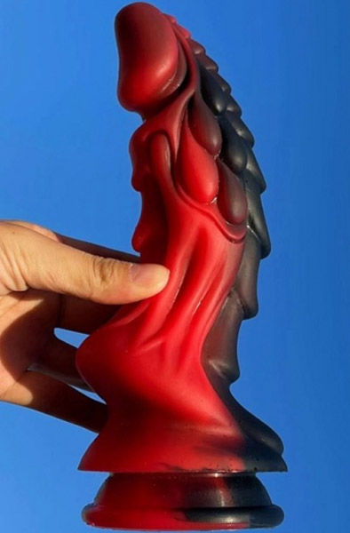 Dragon Dildo Zomay Schwarz-Rot 23 cm - Drachen-Dildo 2