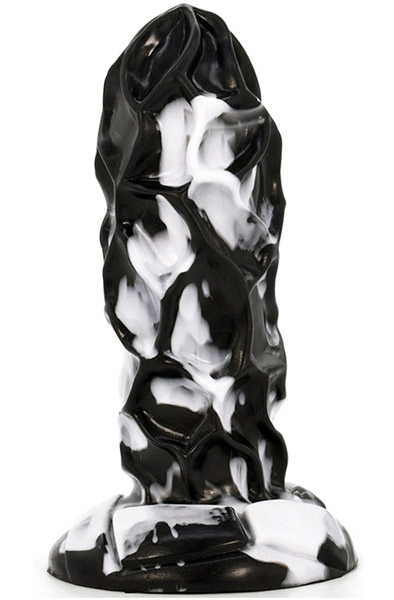 Dragonis Dildo Schwarz-Weiß 19 cm - Drachen-Dildo 2