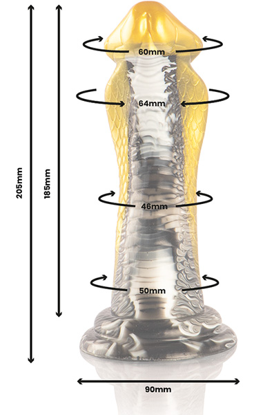 Drakon Dildo Gelbe Kobra 20,5 cm - Drachen-Dildo 3