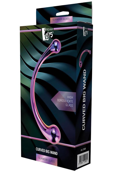 Dream Toys Glamour Glas Gebogener Großer Wand - Glas-Dildo 3