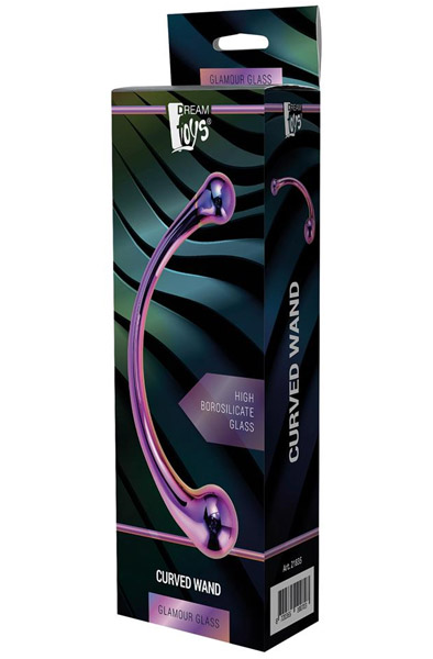 Dream Toys Glamour-Glas Gebogener Wand - Glas-Dildo 3