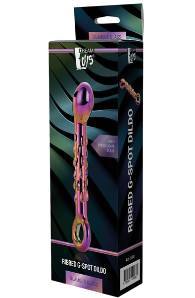 Dream Toys Glamour Glass Gerippter G-Punkt Dildo - Glas-Dildo 3