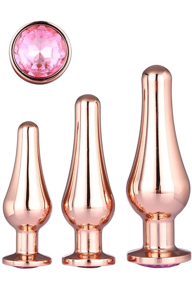 Dream Toys Gleaming Love Vergnügungsset Roségold - Analplug Set 1