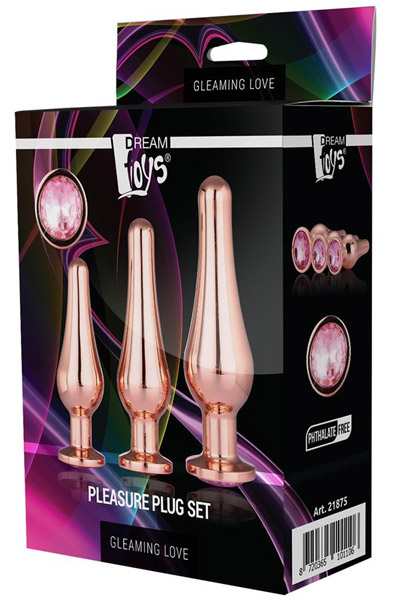 Dream Toys Gleaming Love Vergnügungsset Roségold - Analplug Set 2