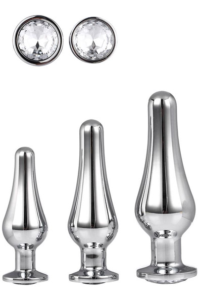 Dream Toys Gleaming Love Vergnügungsset Silber - Analplug Set 1