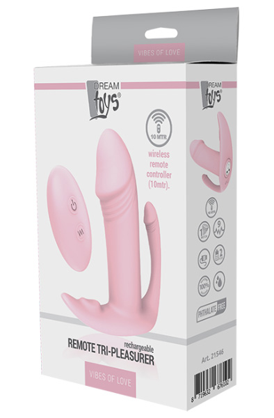 Dream Toys Vibes Of Love Fernbedienung Tri-pleasurer Pink - Punktvibrator 2