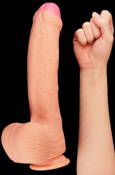 Dual Layer Platinum Silikon Cock 28 cm - Dildo 3