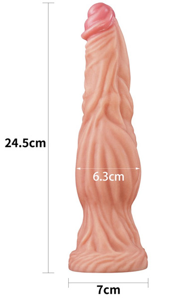Dual-Layered Natur Schwanz Silikon 24,5 cm - Dildo 2