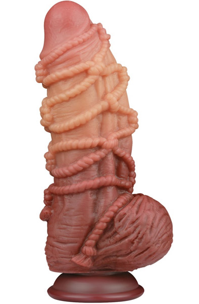Dual Layered Platin Silikon Seil Cock 24,5 cm - Extra großer Dildo 1