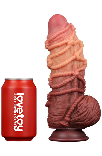 Dual Layered Platin Silikon Seil Cock 24,5 cm - Extra großer Dildo 3