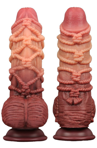Dual Layered Platin Silikon Seil Cock 24,5 cm - Extra großer Dildo 5