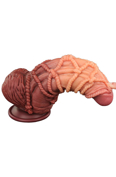 Dual Layered Platin Silikon Seil Cock 24,5 cm - Extra großer Dildo 6