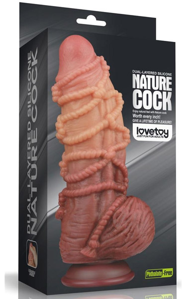 Dual Layered Platin Silikon Seil Cock 24,5 cm - Extra großer Dildo 7