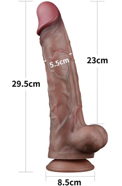 Dual Layered Platinum Silikon Cock 29,5 cm - Dildo 3