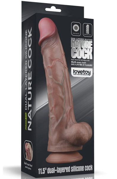 Dual Layered Platinum Silikon Cock 29,5 cm - Dildo 5
