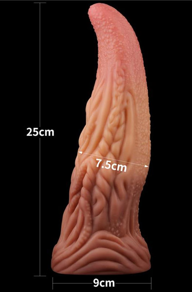 Dual Layered Platinum Silikon Zunge 25 cm - Dildo 2