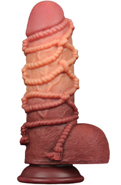 Dual Layered Silikon Cock mit Seil 24,5 cm - XL Dildo 1