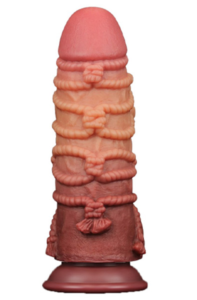 Dual Layered Silikon Cock mit Seil 24,5 cm - XL Dildo 3